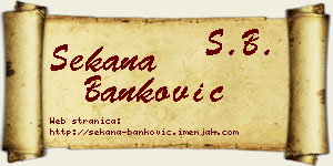 Sekana Banković vizit kartica